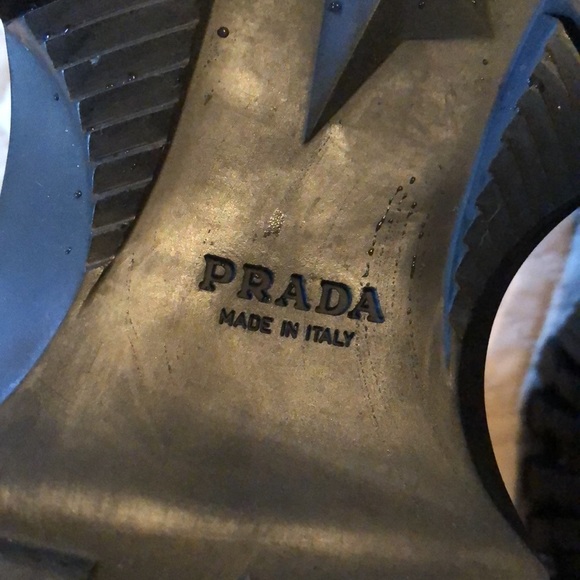 Prada Women’s Made In Italy Chunky Sole stretchy sides pull on rugged booties - Picture 4 of 15